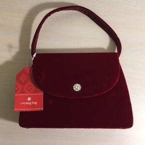 Wine colored evening bag